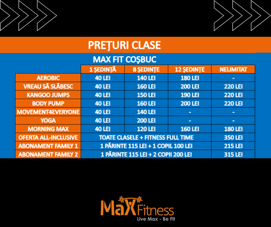 Abonamente Fitness Galati Max Fitness Sala Fitness Galati